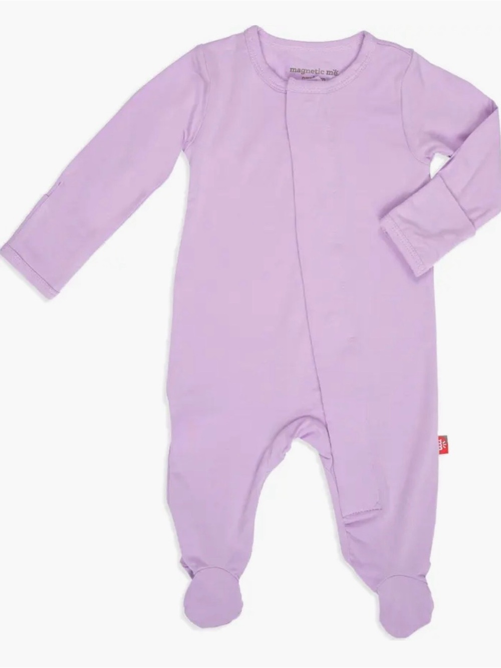 Magnetic Me Lavender Long-Sleeve Footed One-Piece